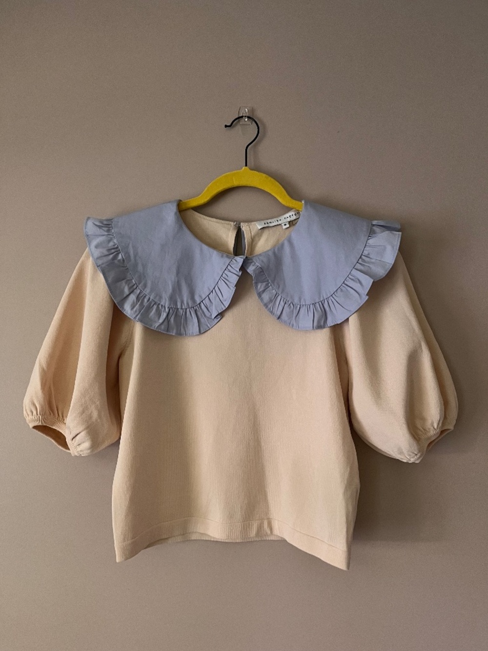 ENGLISH FACTORY Ruffle Collar Top, M